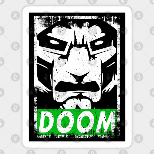 Obey Dr Doom Magnet by scribblejuice